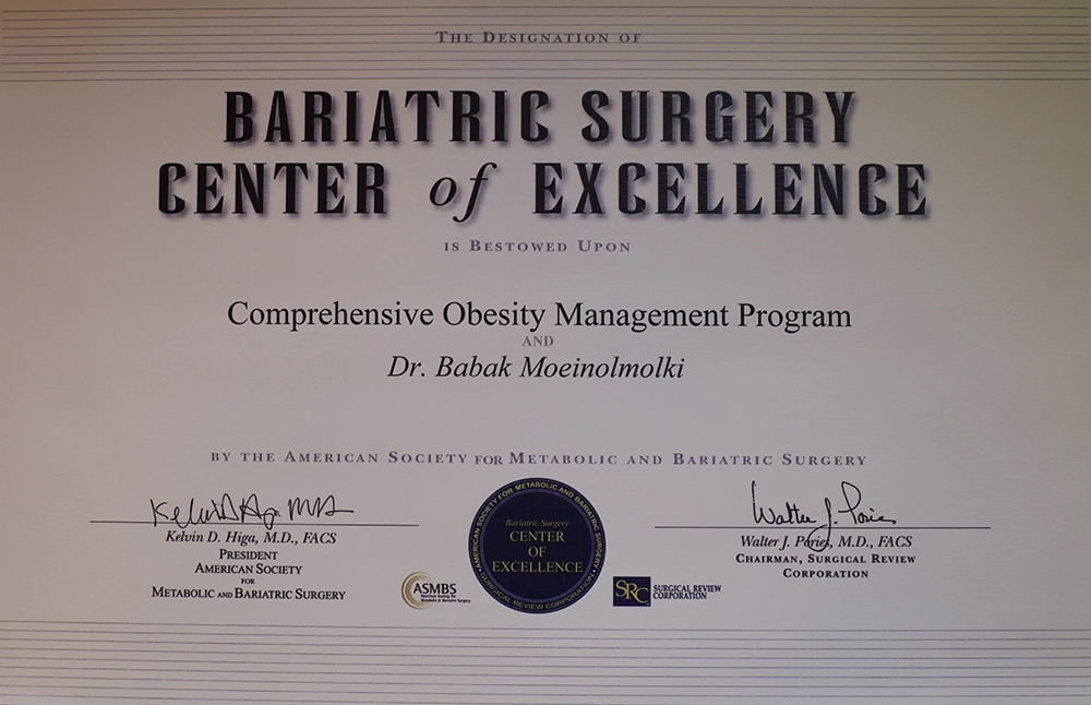 Bariatric surgery center of excellence specializing in cosmetic procedures.