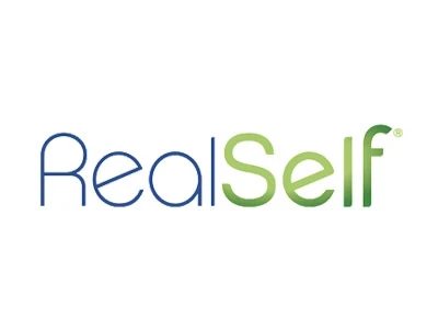 Real self logo on a white background for cosmetic surgery reviews.