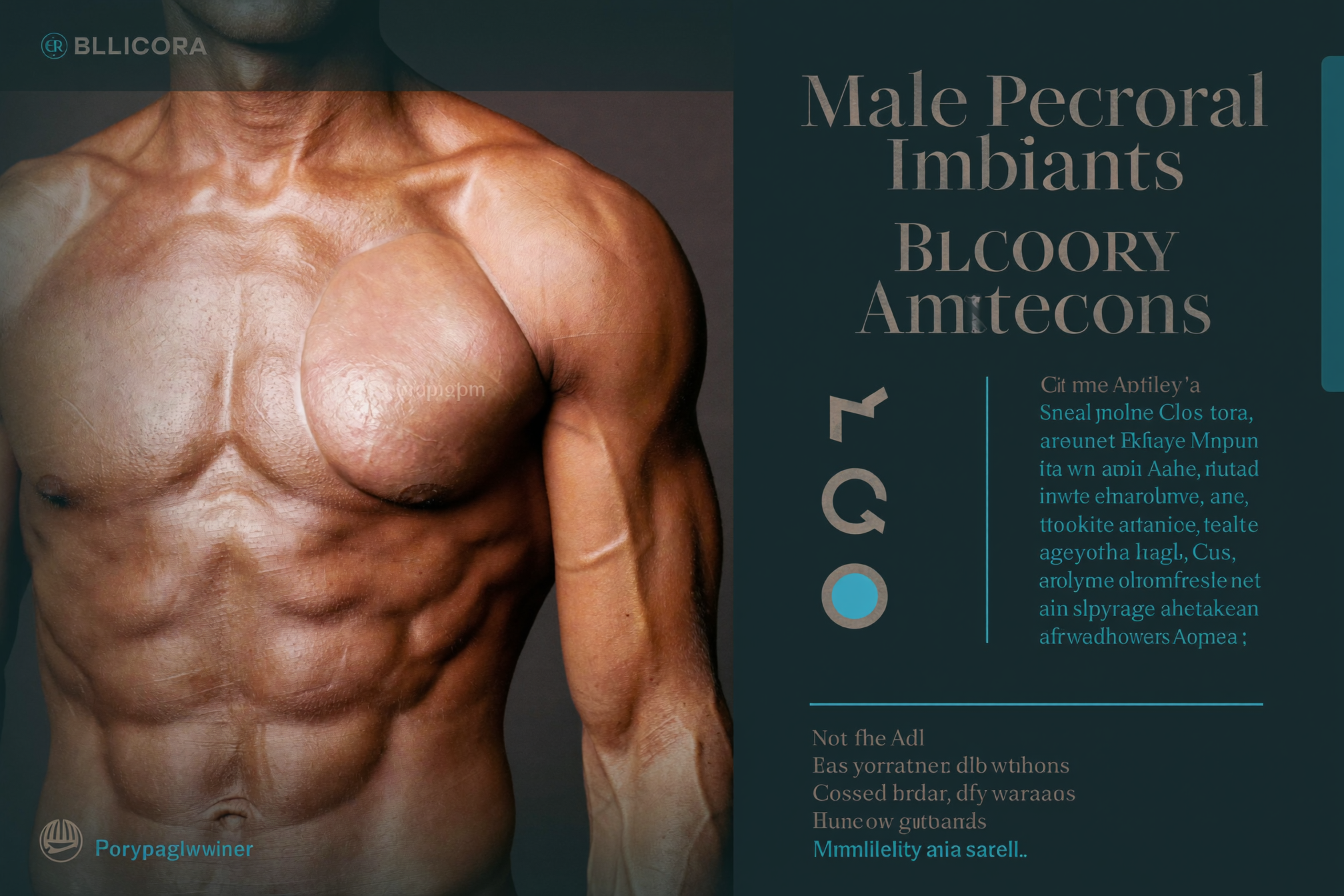 Male chest after pectoral implant surgery in Los Angeles by Dr. Moein
